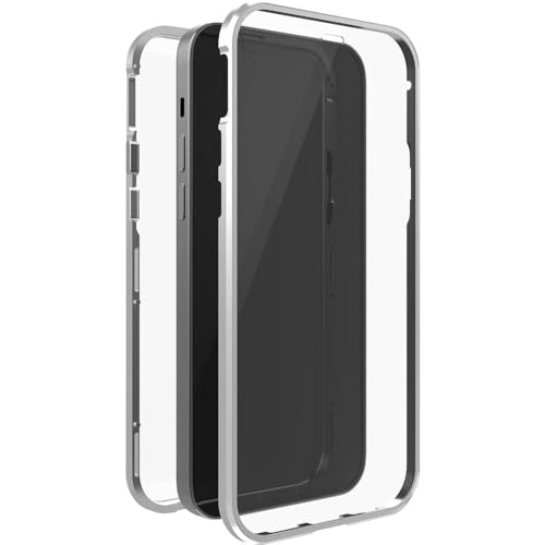 Black Rock - Hülle 360 Grad Glass Case Passend für Apple iPhone 13 I Magnet Verschluss, Durchsichtig, Cover (Transparent mit silbernem Rahmen) von Black Rock