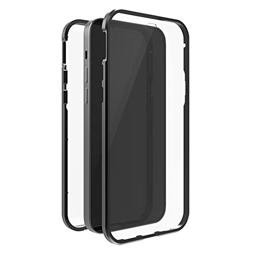 Black Rock - Hülle 360 Grad Glass Case Passend für Apple iPhone 13 Pro I Handyhülle, Magnet Verschluss, Durchsichtig, Cover (Transparent mit schwarzem Rahmen) von Black Rock