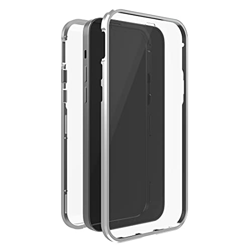 Black Rock - Hülle 360 Grad Glass Case Passend für Apple iPhone 13 Pro Max I Magnet Verschluss, Durchsichtig, Cover (Transparent mit silbernem Rahmen) von Black Rock