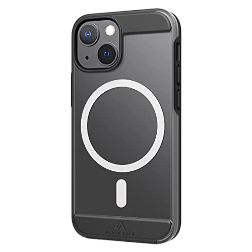 Black Rock - Hülle Air Robust Case Passend für Apple iPhone 13 Mini I Handyhülle MagSafe Kompatibel, Transparent, Durchsichtig, Dünn (Schwarz) von Black Rock
