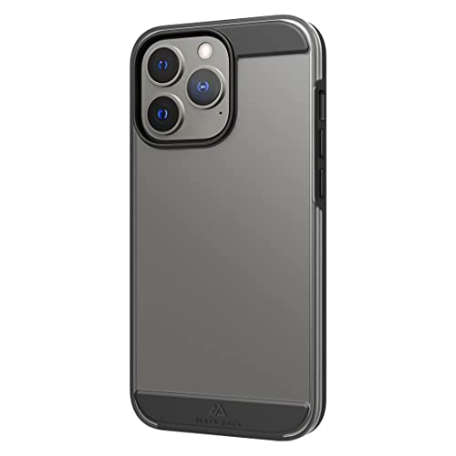 Black Rock - Hülle Air Robust Case Passend für Apple iPhone 13 Pro I Handyhülle, Transparent, Durchsichtig, Dünn (Schwarz) von Black Rock