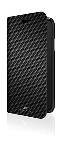 Black Rock - Hülle Carbon Booklet Klapphülle Case Passend für Apple iPhone X/XS I 360 Grad Carbonhülle, Handyhülle, Magnet Verschluss (Schwarz) von Black Rock
