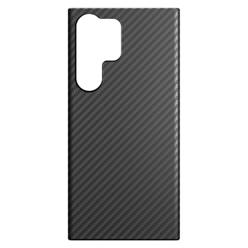Black Rock - Hülle Carbonhülle Case Ultra Dünn Passend für Samsung Galaxy S23 Ultra | Aramid Handyhülle, Fiber Cover, Kabellos Laden (Schwarz) von Black Rock