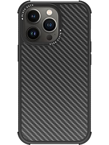Black Rock - Hülle Carbonhülle Robust Case Real Carbon Passend für Apple iPhone 13 Pro I Karbon Handyhülle, Fiber Cover (Carbon Schwarz) von Black Rock