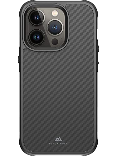 Black Rock - Hülle Carbonhülle Robust Case Real Carbon Passend für Apple iPhone 14 Pro I Karbon Handyhülle, Fiber Cover (Carbon Schwarz) von Black Rock