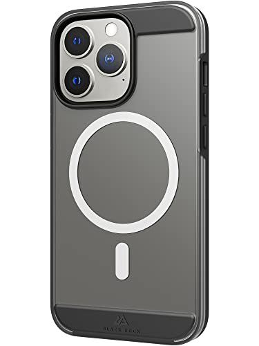 Black Rock - Hülle Case Passend für Apple iPhone 12/12 Pro I Mag Air Protection, Magsafe kompatibel Handyhülle, Transparent, Durchsichtig, Dünn (Schwarz) von Black Rock