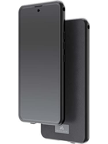 Black Rock - Hülle Leder 360 Grad Glass Case Passend für Samsung Galaxy A53 5G I Handyhülle, Magnet Verschluss, Cover Set (Schwarz mit Leder Rückseite) von Black Rock