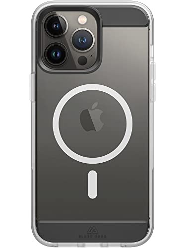Black Rock - Hülle Mag Air Case Passend für Apple iPhone 14 Pro Max I Handyhülle MagSafe Kompatibel, Transparent, Durchsichtig, Dünn (Schwarz) von Black Rock