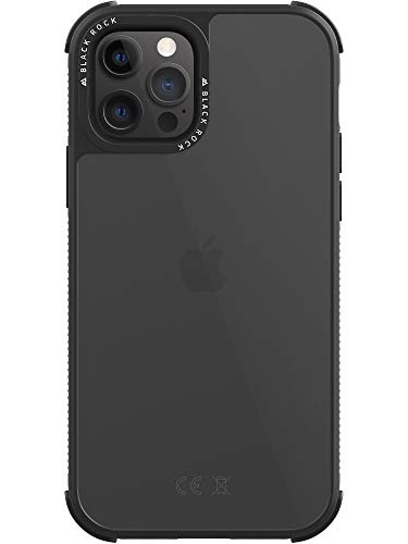 Black Rock - Hülle Robust Transparent Case passend für Apple iPhone 12/12 Pro I Handyhülle Transparent, Durchsichtig, Clear (Schwarz) von Black Rock