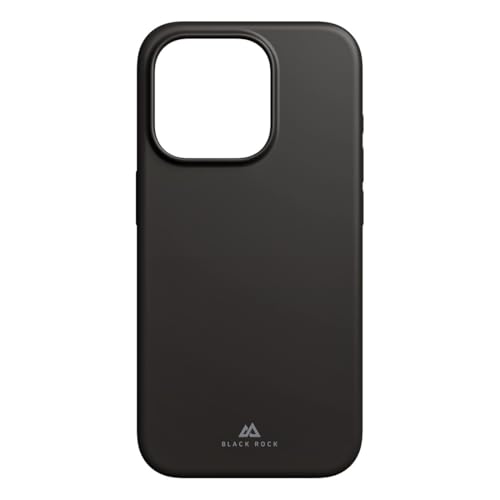 Black Rock Hülle für iPhone 15 Pro (Wireless Charging kompatibel, slim, ultraslim, stabiler Rahmen, hochwertiges Cover, Handyhülle für iPhone 15 Pro, Case, Silikonhülle, Silikon) schwarz von Black Rock