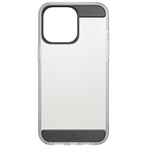 Black Rock Hülle für iPhone 15 Pro Max (Slim, TPU, TPU Polster, robust, stoßdämpfend, antibakteriell, durchsichtig, transparent, Cover, Handyhülle für iPhone 15 Pro Max, Case, Handycase) schwarz von Black Rock