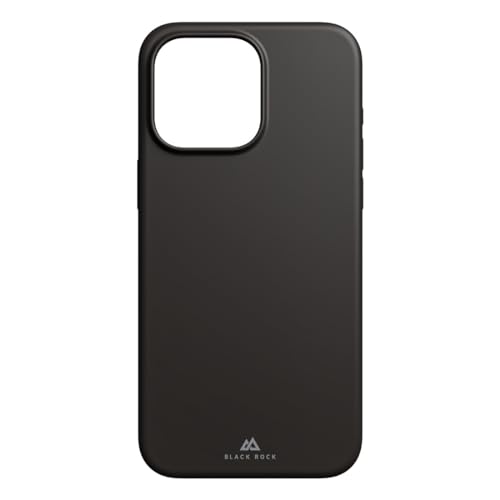 Black Rock Hülle für iPhone 15 Pro Max (Wireless Charging kompatibel, slim, ultraslim, stabiler Rahmen, hochwertiges Cover, Handyhülle für iPhone 15 Pro Max, Case, Silikonhülle, Silikon) schwarz von Black Rock