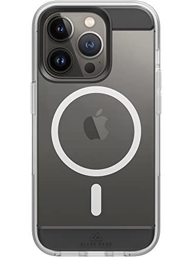 Black Rock - Hülle Mag Air Case Passend für Apple iPhone 14 Pro I Handyhülle MagSafe Kompatibel, Transparent, Durchsichtig, Dünn (Schwarz) von Black Rock