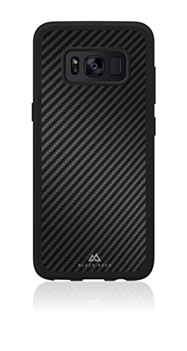 Black Rock Schutzhülle Material Real Carbon (für Samsung Galaxy S8, schlankes Design, idealer Schutz, Metall, Polycarbonat, Termoplastisches Polyurethan, 180° Schutz) Schwarz von Black Rock
