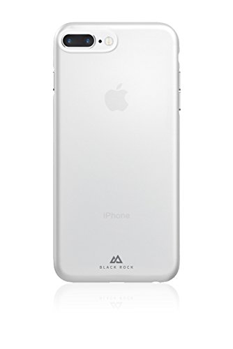 Black Rock - Ultra Thin Iced Case Hülle kompatibel mit Apple iPhone 7+/8+ I halb-transparent, dünn, schlank, PU Cover, kratzfest (Transparent) von Black Rock