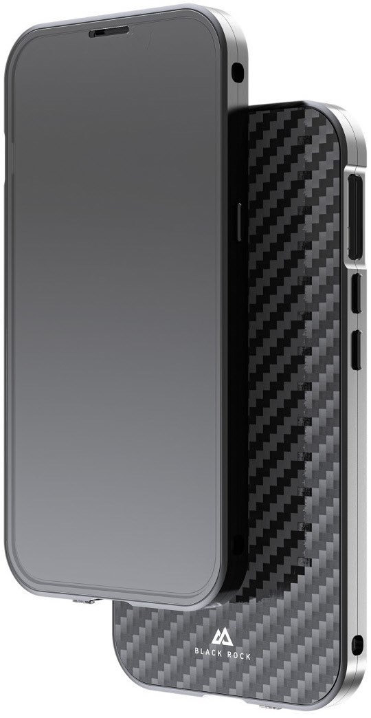 Cover 360° Glass Real Carbon, für iPhone 14 schwarz von Black Rock