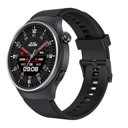 Black Shark A3 Smartwatch mit Bluetooth-Anrufen, 3,9 cm (1,53 Zoll) Touch-Display, 14 Tage Akkulaufzeit, 120+ Sportmodi, Gesundheitsüberwachung, wasserdicht, für Android und iOS von Black Shark