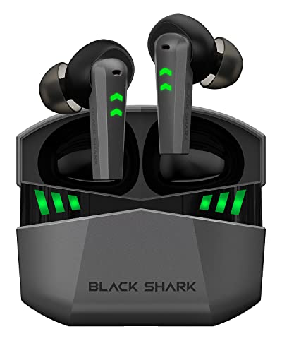 Black Shark Bluetooth Kopfhörer mit 35ms Extrem Geringer Latenz, Kopfhörer Kabellos mit Premium-Sound, Bluetooth 5.2, 10-mm-Treiber, 4 Hyperclear Mics, IPX5 Wasserdicht, 20 Stunden Wiedergabezeit von Black Shark
