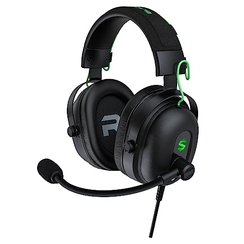 Black Shark Gaming Headset für PC, PS4, PS5, Xbox, Switch, Gaming Kopfhörer, Headset mit Ultraklarem Mikrofon, Goblin X6 von Black Shark