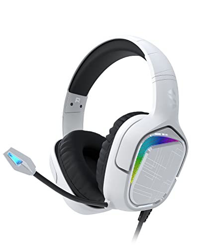 Black Shark Gaming Headset für PC, PS4, PS5, Xbox, Switch, Gaming Kopfhörer mit Ultraklarem Biegsamem Mikrofon, Dynamischen 50-mm-Treibern, Geräuschisolierenden Ohrpolstern, Inline-Bedienelementen von Black Shark