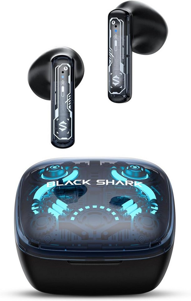 Black Shark Intuitive Touch-Steuerung für mühelose Kontrolle In-Ear-Kopfhörer (Das ergonomische Design der Ohrhörer bietet nicht nur einen bequemen Sitz, sondern ermöglicht auch stundenlangen Hörgenuss, mit Freiheit, Musik & Gaming im Einklang, Technologischer Hörgenuss) von Black Shark