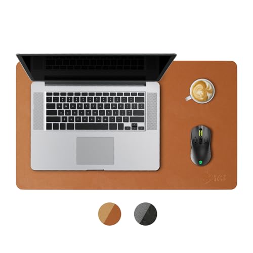 Black Shark rutschfeste Schreibtischunterlage, Gaming-Mauspad (600 x350 x 3mm), leicht zu reinigendes Laptop-Tastatur-Mauspad, Schreibunterlage - Manta P8 Braun von Black Shark