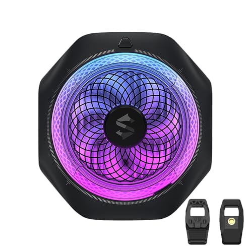 Telefonkühler, Black Shark MagCooler 4 Pro, magnetischer Telefonkühlventilator, RGB-Licht, App, 27 W Handykühler für Gaming & Video-Streaming & Autofahren, mobiler Kühler für Telefone & Tablet & iPad von Black Shark