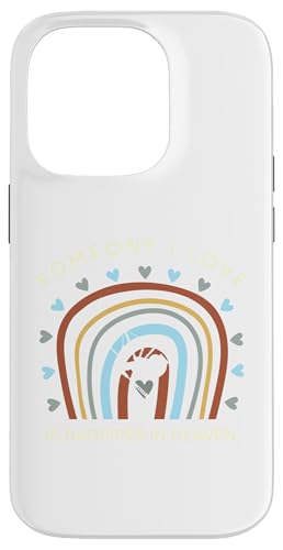 Lustiges T-Shirt mit Aufschrift "someone i love is bagpipes in heaven" Hülle für iPhone 14 Pro von Black Shirt
