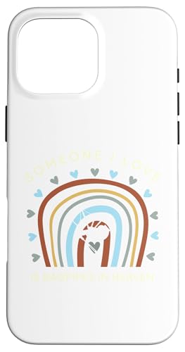 Lustiges T-Shirt mit Aufschrift "someone i love is bagpipes in heaven" Hülle für iPhone 16 Pro Max von Black Shirt