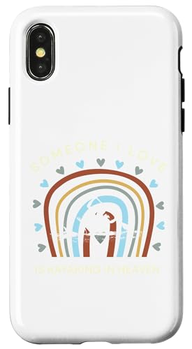 Lustiges T-Shirt mit Aufschrift "someone i love is kayaking in heaven" Hülle für iPhone X/XS von Black Shirt