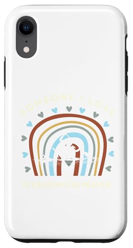 Lustiges T-Shirt mit Aufschrift "someone i love is kayaking in heaven" Hülle für iPhone XR von Black Shirt