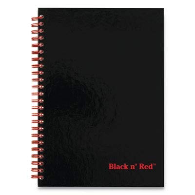 Black n' Red 400123488 Notizbücher, Business-Tagebücher, 3er-Pack, 27,9 x 21,6 cm, 70 Blatt, liniert, Optik-Papier, Scribzee App, Hardcover, Spiralbindung, Schwarz von Black n' Red