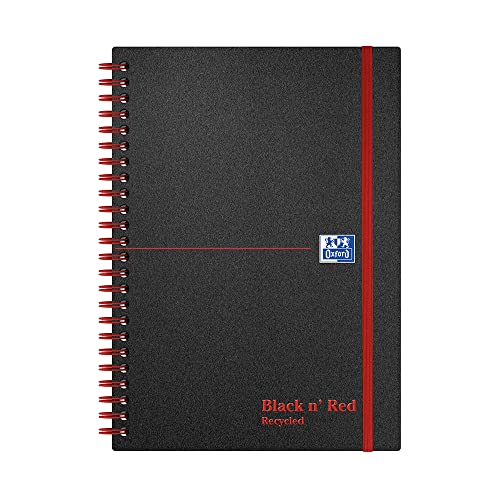 Black n' Red Notizbuch, A5, recycelt, Doppeldraht, Polycover, Schwarz/Rot von Black n' Red