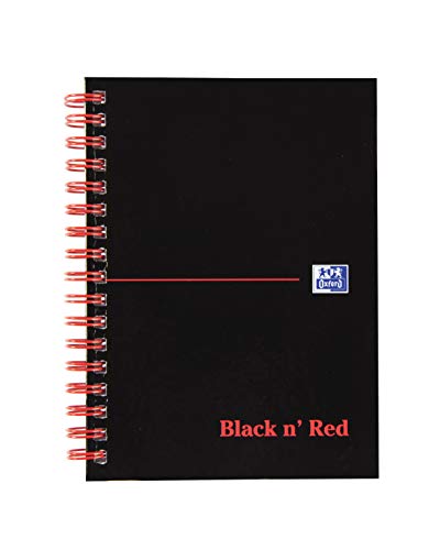 Black 'n Red Spiralbuch 90 g/m² liniert und perforiert 140 Seiten A6 5 Stück von Black n' Red