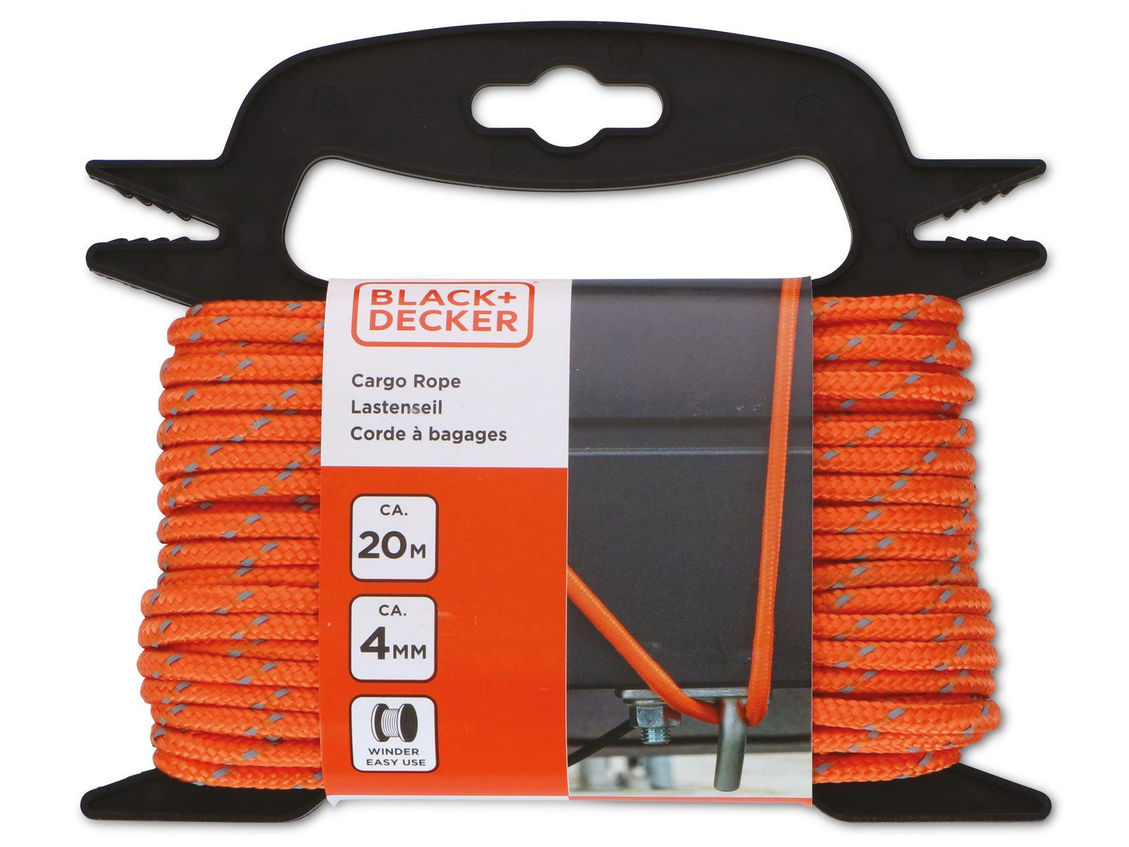 BLACK & DECKER Mehrzweckseil, Ø 4 mm, 20 m, orange von Black & Decker