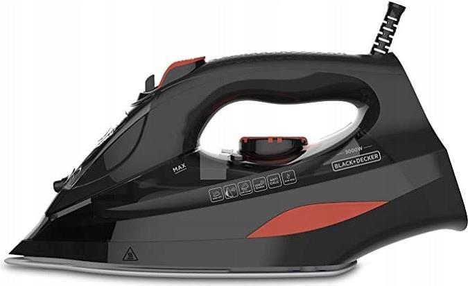Black+Decker BXIR300E BXIR3000E Dampfbügeleisen, 3000, Keramik, Schwarz (BXIR3000E) von Black & Decker