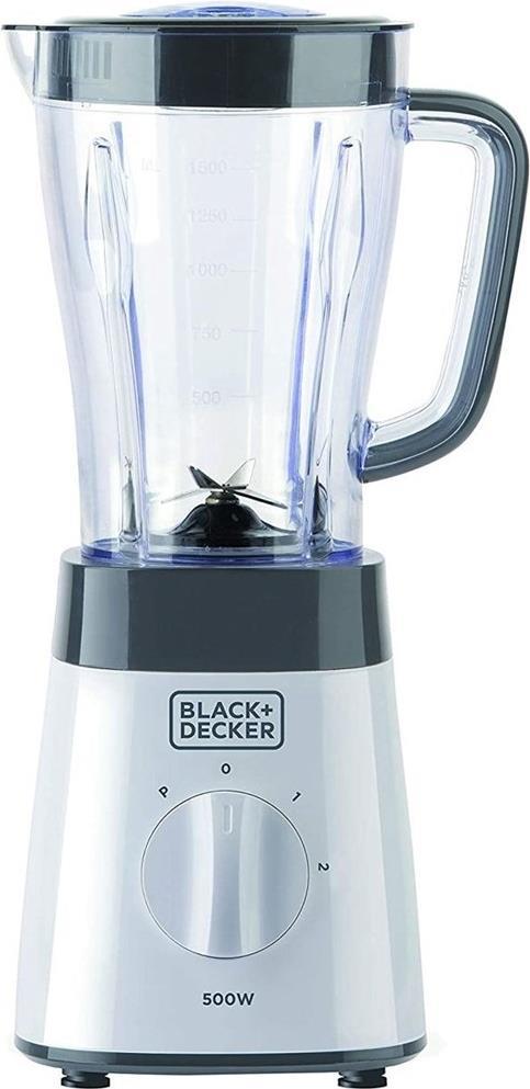 Black+Decker BXJB500E Standmixer mit Puls-Funktion, 1.5 Liter, weiß (BXJB500E) von Black & Decker