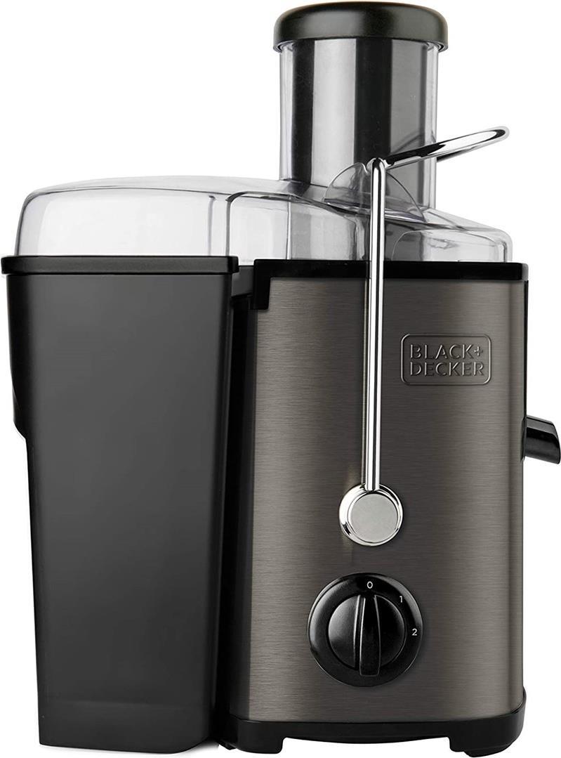 Black+Decker BXJE600E Zentrifugal-Entsafter, 600, Edelstahl, rostfrei, Grau (BXJE600E) von Black & Decker