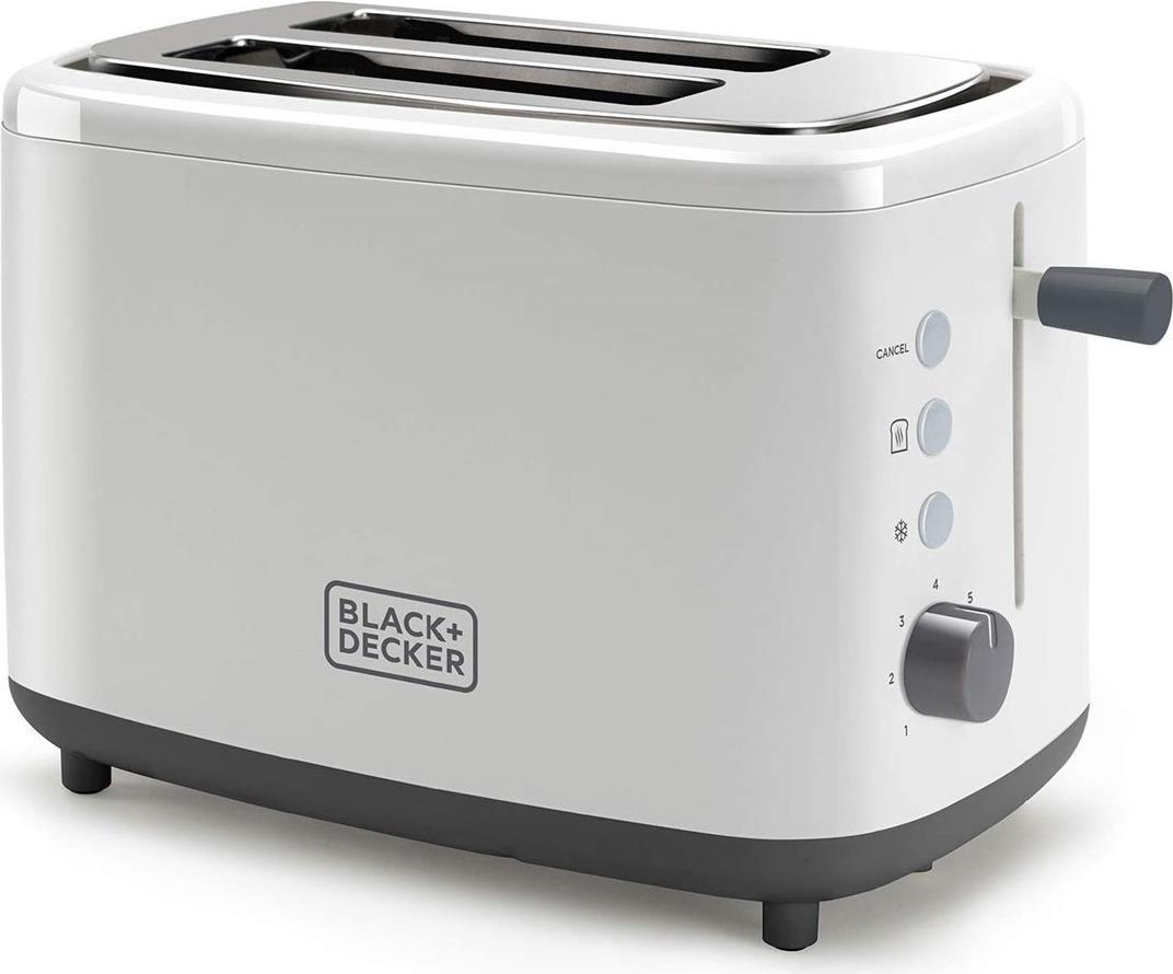 Black+Decker BXTO820E - Toaster 820W. 2 breite Toastschlitze, Weiß (BXTO820E) von Black & Decker