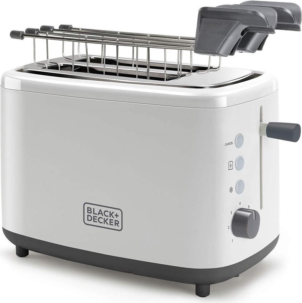 Black+Decker BXTOA820E - Toaster 820W. 2 breite Toastschlitze, Weiß (BXTOA820E) von Black & Decker