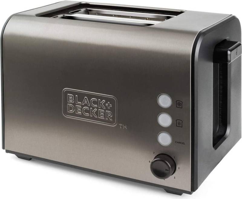 Black+Decker ES9600060B BXTO900E Toaster, 900, Edelstahl, Grau (BXTO900E) von Black & Decker