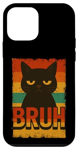 Lustige Bruh schwarze Katze Vintage Retro Mama Papa Kinder Hülle für iPhone 12 mini Lustige Bruh schwarze Katze Vintage Retro Mama Papa Kinder Hülle für iPhone 12 mini von BlackCatAxis1