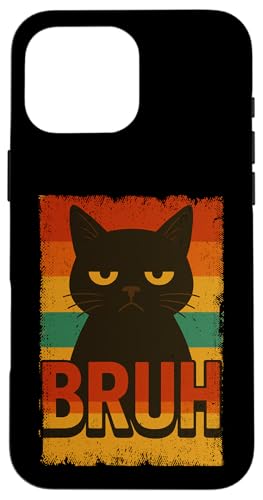 Lustige Bruh schwarze Katze Vintage Retro Mama Papa Kinder Hülle für iPhone 16 Pro Max Lustige Bruh schwarze Katze Vintage Retro Mama Papa Kinder Hülle für iPhone 16 Pro Max von BlackCatAxis1