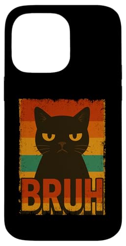 Lustige schwarze Katze Bruh Vintage Retro Mama Papa Kinder Hülle für iPhone 14 Pro Max Lustige schwarze Katze Bruh Vintage Retro Mama Papa Kinder Hülle für iPhone 14 Pro Max von BlackCatAxis1