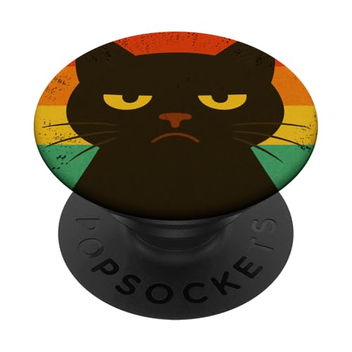 Lustige schwarze Katze Bruh Vintage Retro Mama Papa Kinder PopSockets Klebender PopGrip Lustige schwarze Katze Bruh Vintage Retro Mama Papa Kinder PopSockets Klebender PopGrip von BlackCatAxis1
