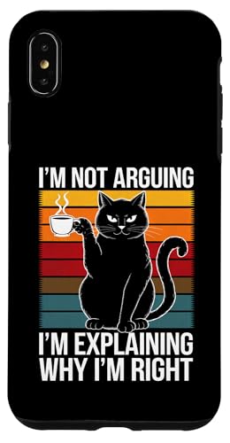 Lustige schwarze Katze I'm not arguing I'm Explaining Mom Dad Hülle für iPhone XS Max Lustige schwarze Katze I'm not arguing I'm Explaining Mom Dad Hülle für iPhone XS Max von BlackCatAxis1