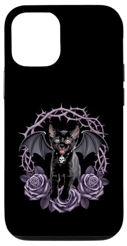 Schwarze Katze, Gothic, Kätzchen, Halloween, Totenköpfe, Rose, Mutter, Papa Hülle für iPhone 12/12 Pro Schwarze Katze, Gothic, Kätzchen, Halloween, Totenköpfe, Rose, Mutter, Papa Hülle für iPhone 12/12 Pro von BlackCatAxis1