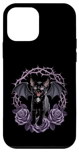 Schwarze Katze, Gothic, Kätzchen, Halloween, Totenköpfe, Rose, Mutter, Papa Hülle für iPhone 12 mini Schwarze Katze, Gothic, Kätzchen, Halloween, Totenköpfe, Rose, Mutter, Papa Hülle für iPhone 12 mini von BlackCatAxis1