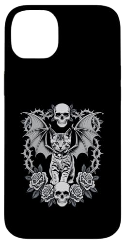 Schwarze Katze, Gothic, Kätzchen, Halloween, Totenköpfe, Rose, Mutter, Papa Hülle für iPhone 14 Plus Schwarze Katze, Gothic, Kätzchen, Halloween, Totenköpfe, Rose, Mutter, Papa Hülle für iPhone 14 Plus von BlackCatAxis1