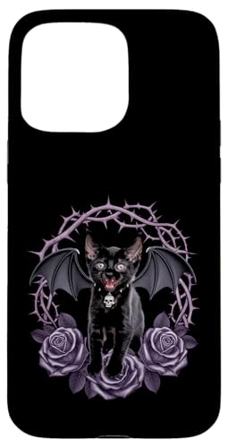 Schwarze Katze, Gothic, Kätzchen, Halloween, Totenköpfe, Rose, Mutter, Papa Hülle für iPhone 15 Pro Max Schwarze Katze, Gothic, Kätzchen, Halloween, Totenköpfe, Rose, Mutter, Papa Hülle für iPhone 15 Pro Max von BlackCatAxis1